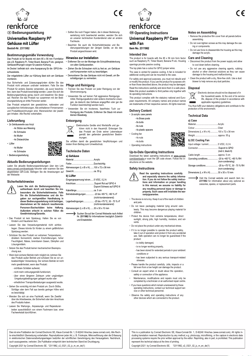 Page 1 de la notice Manuel utilisateur Renkforce RBP-PLC100