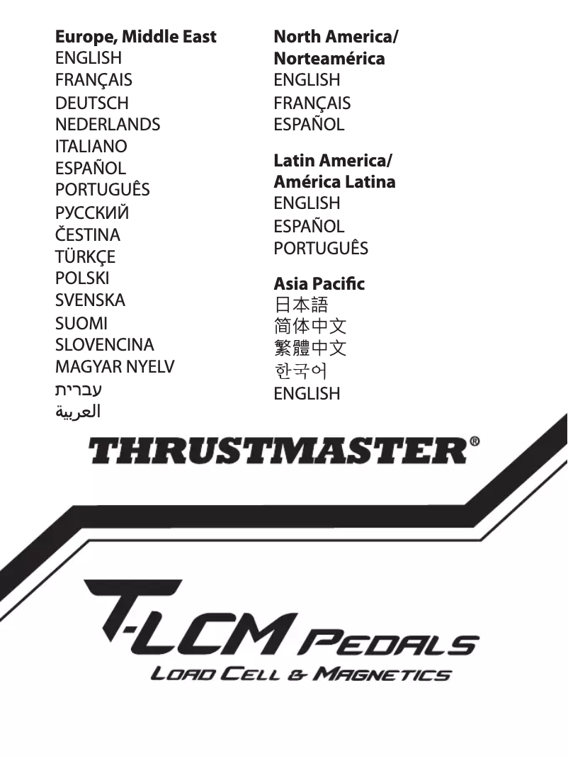 Page n°1 - Manuel utilisateur Thrustmaster T-LCM Pedals
