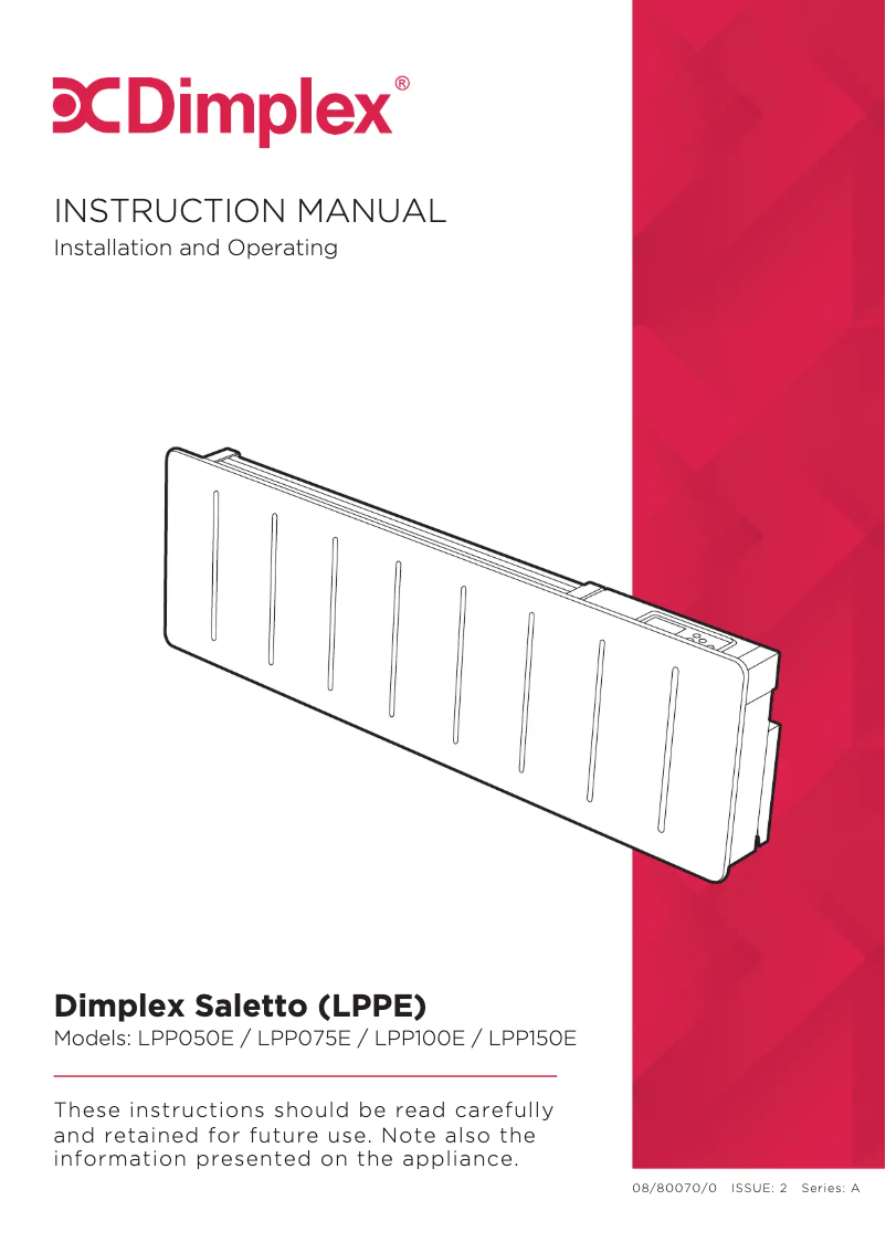Page 1 de la notice Manuel utilisateur Dimplex LPP150E