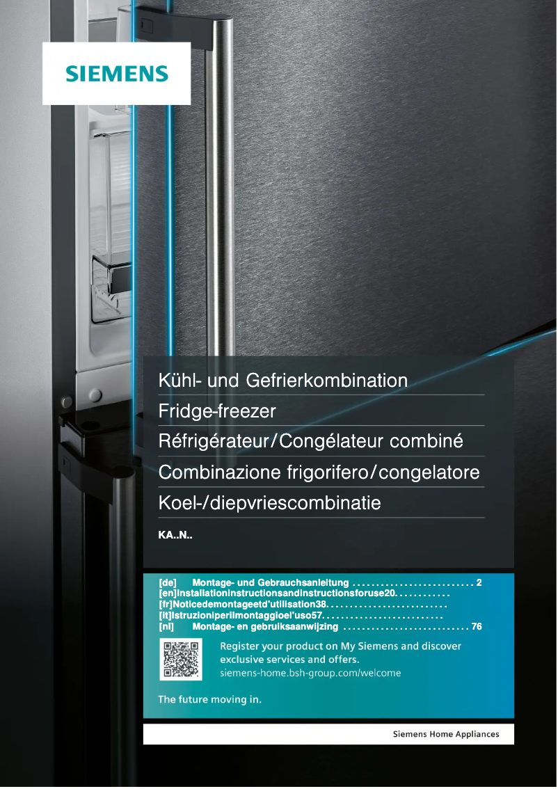 Page n°1 - Manuel utilisateur Siemens KA93NVIFPK