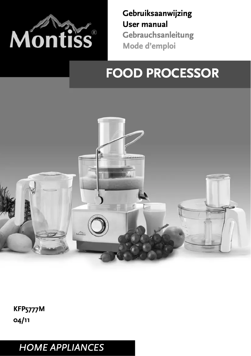 Page 1 de la notice Manuel utilisateur Montiss KFP5777M