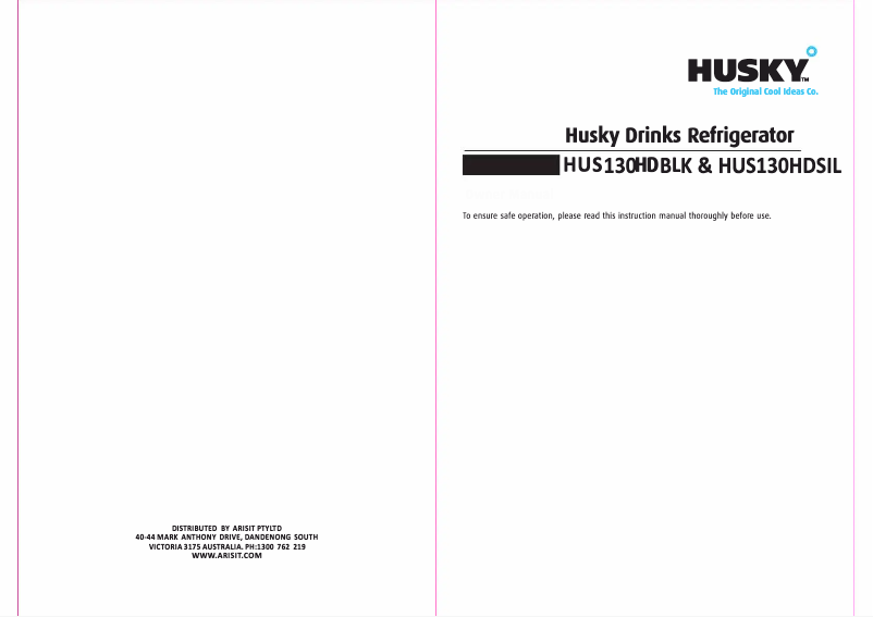 Page n°1 - Manuel utilisateur Husky HUS130HDBLK