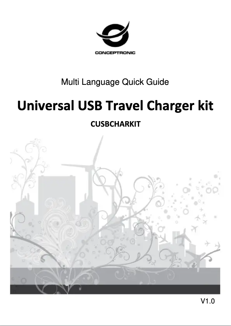Page n°1 - Manuel utilisateur Conceptronic CUSBCHARKIT