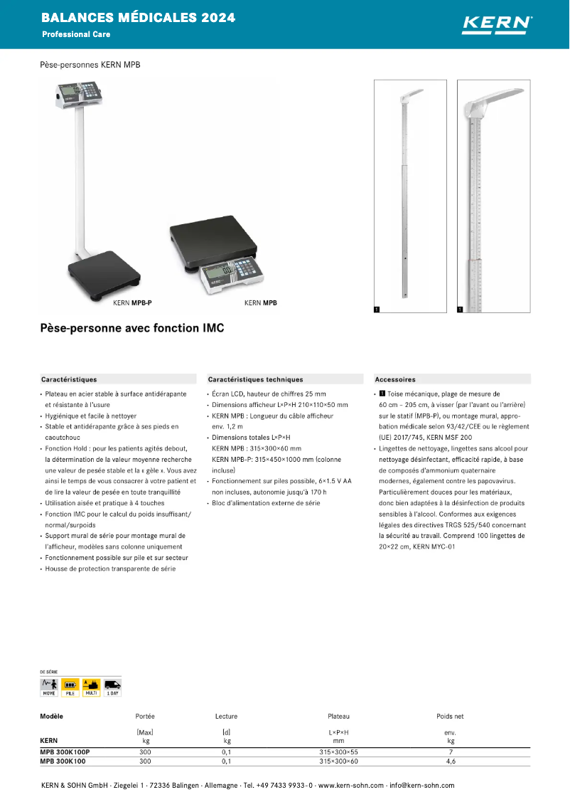 Image de la première page du manuel de l'appareil MPB 300K100