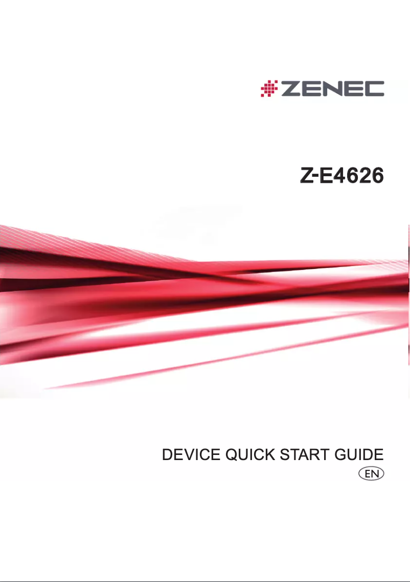 Image de la première page du manuel de l'appareil Z-E4626