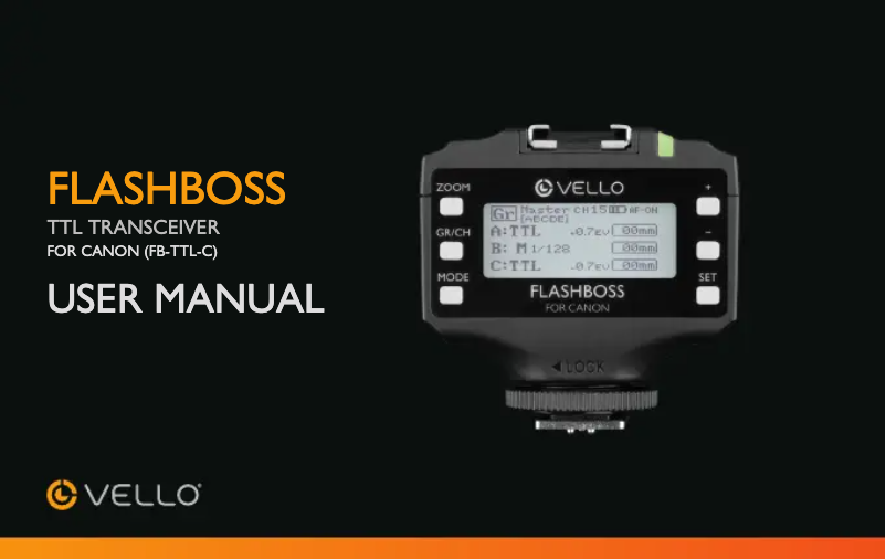 Página 1 del manual Manual de usuario Vello FB-TTL-C