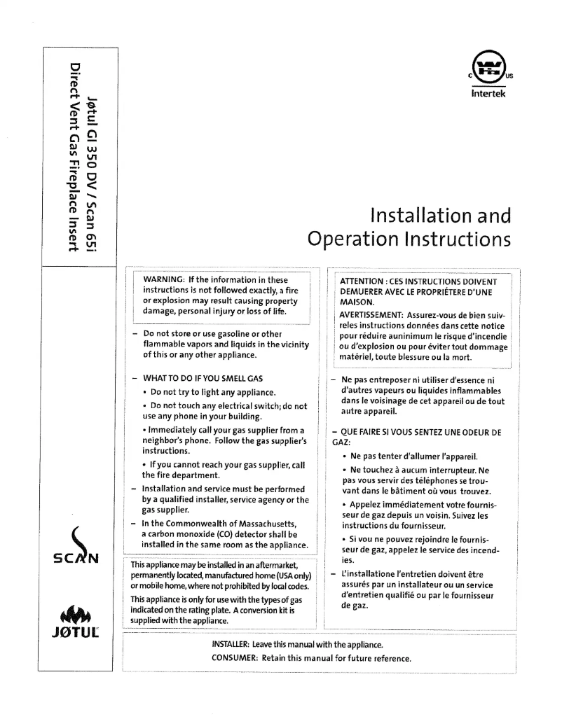 Image de la première page du manuel de l'appareil GI 350 DV