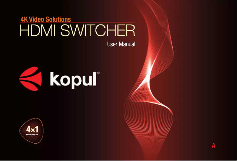 Página 1 del manual Manual de usuario Kopul HDSW-2041-4K