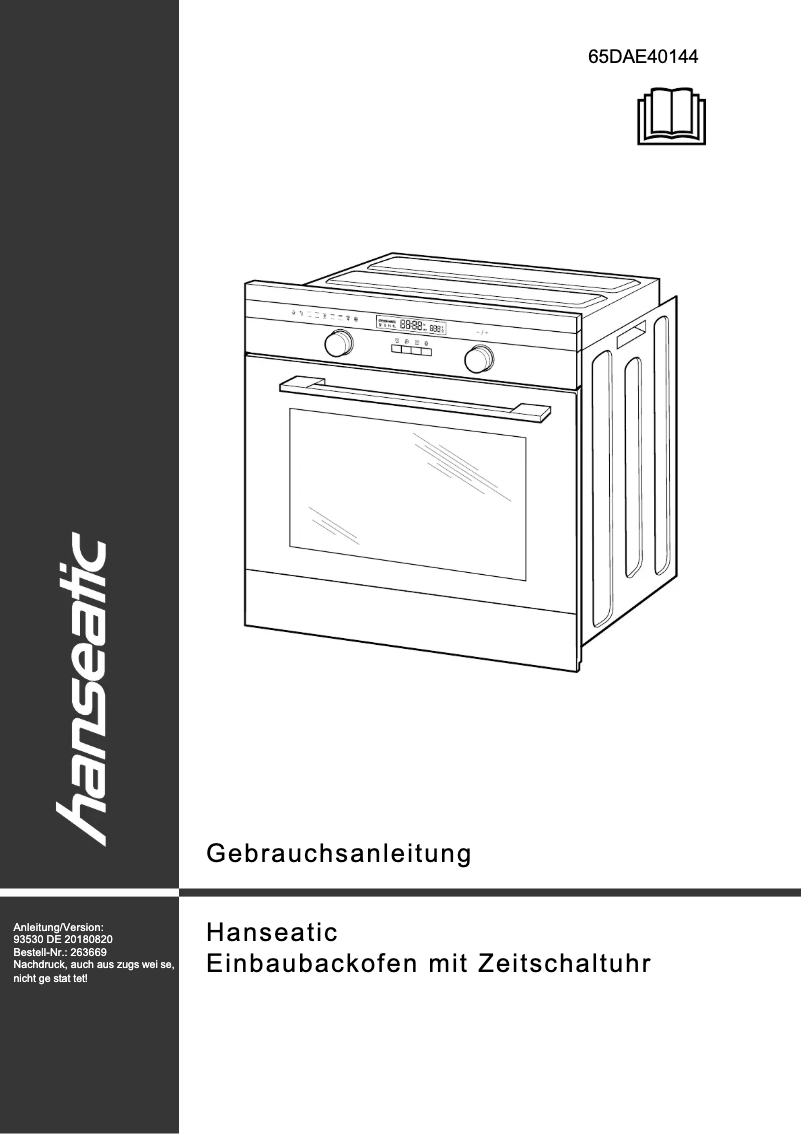 Page 1 de la notice Manuel utilisateur Hanseatic 65DAE40144
