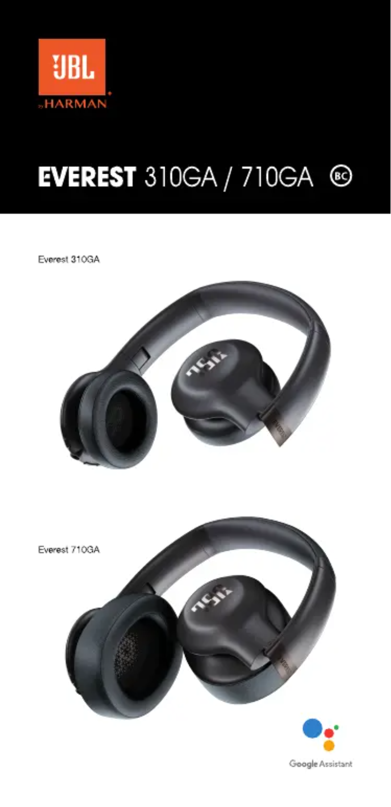 Page 1 de la notice Mode d'emploi JBL Everest 310GA