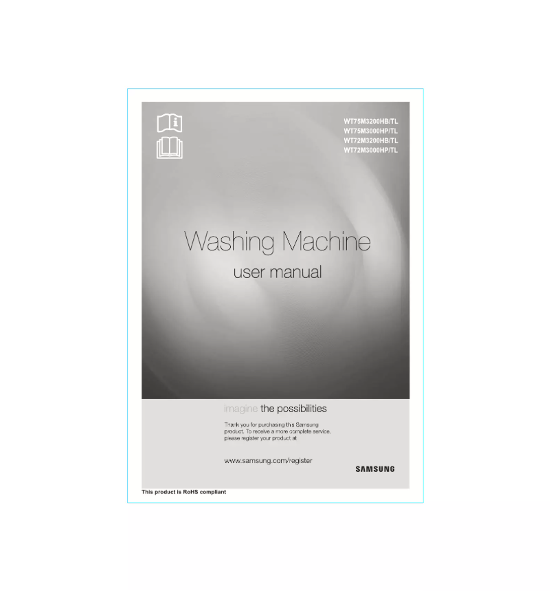 Image de la première page du manuel de l'appareil WT72M3000HP