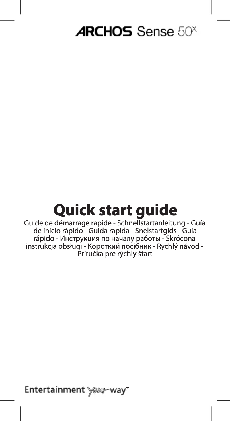 Image de la première page du manuel de l'appareil 50x Sense