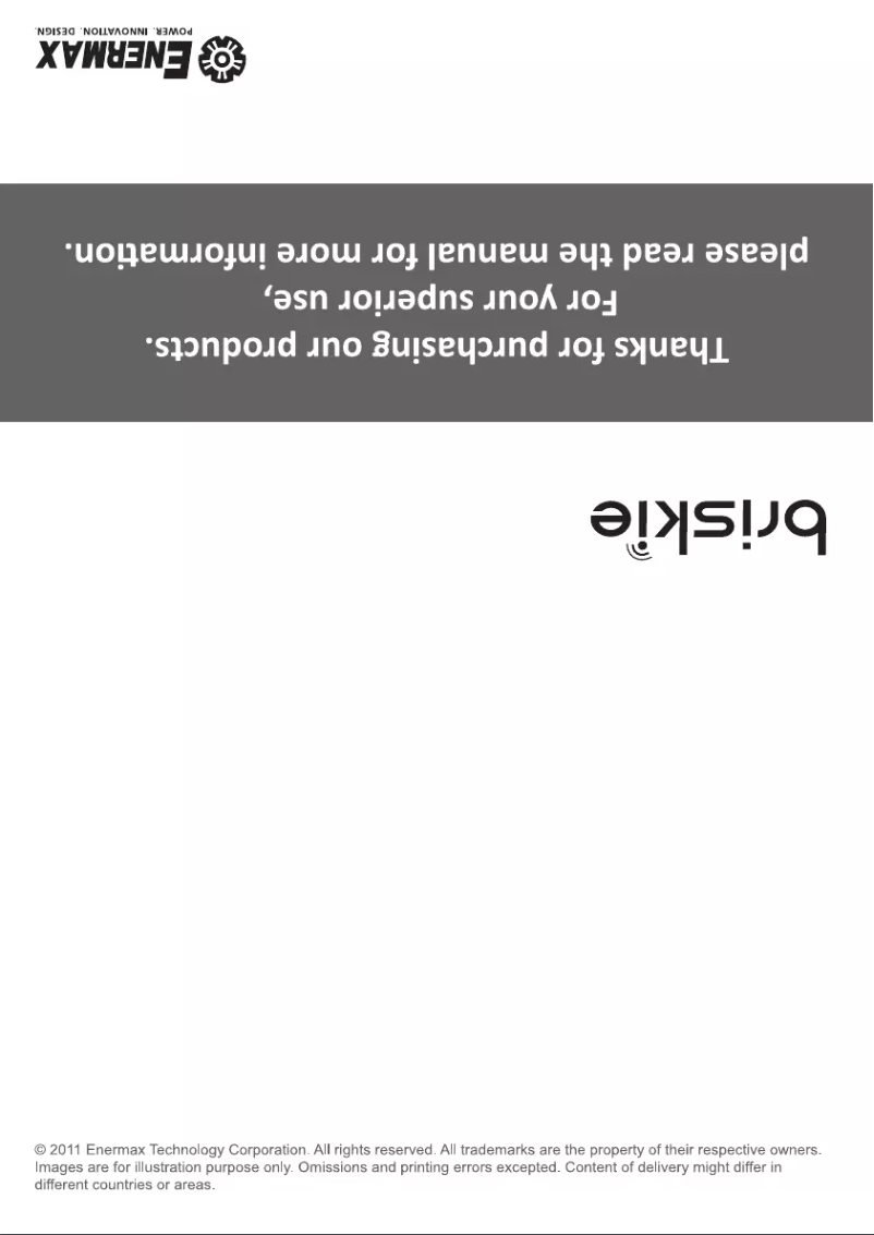 Page n°1 - Manuel utilisateur Enermax Briskie