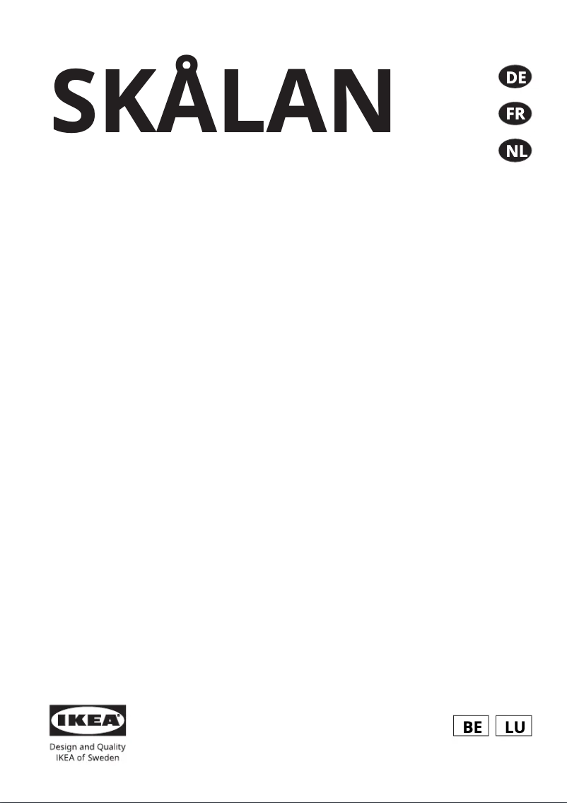 Image de la première page du manuel de l'appareil SKÅLAN 905.235.80