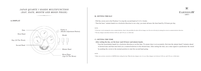Página 1 del manual Manual de usuario Earnshaw Maskelyne ES-8031-01