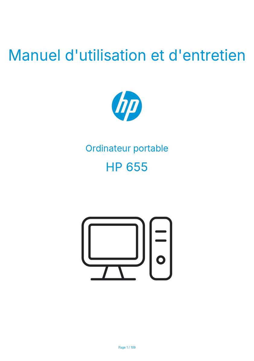Page n°1 - Manuel d'utilisation et d'entretien HP 655