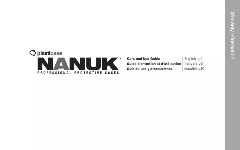 Page n°1 - Manuel utilisateur Nanuk 960