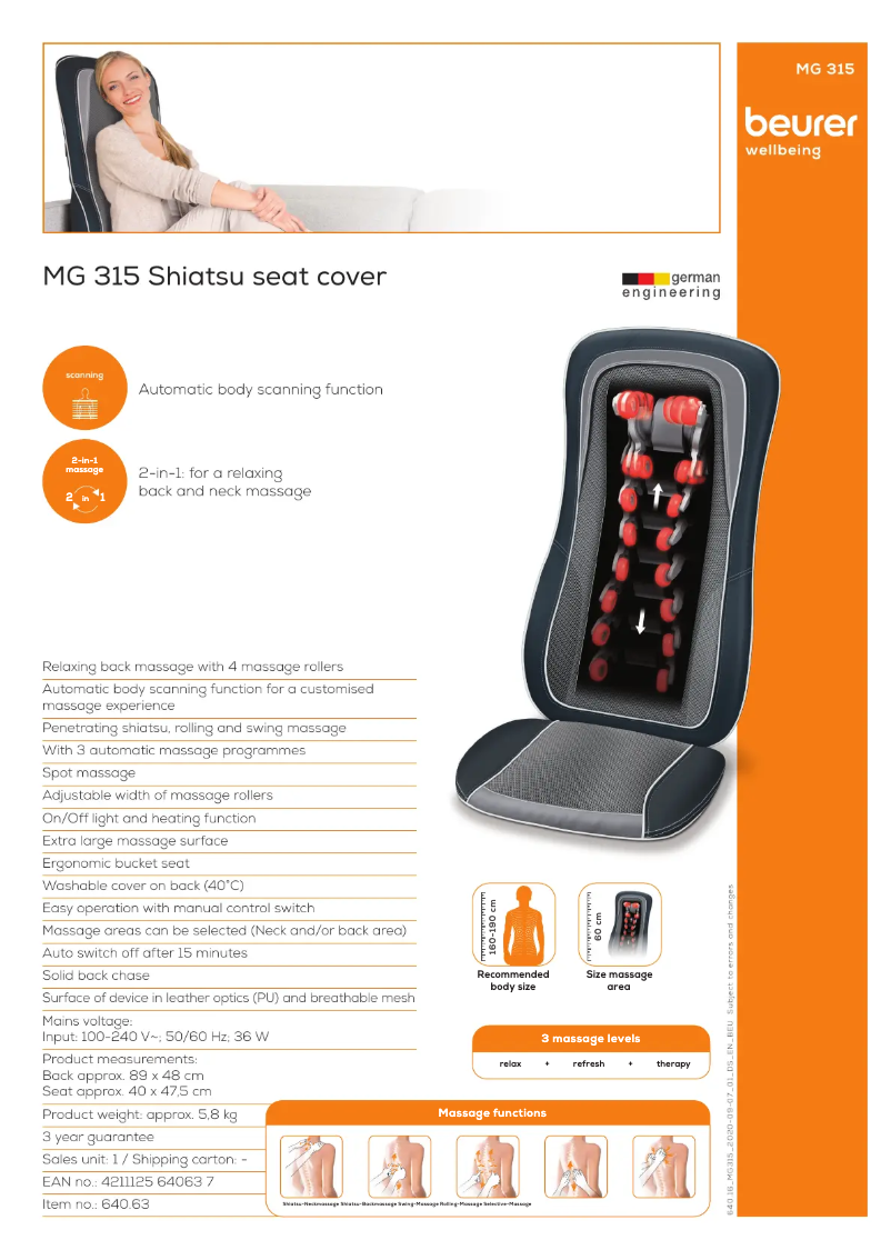 Image de la première page du manuel de l'appareil MG 315