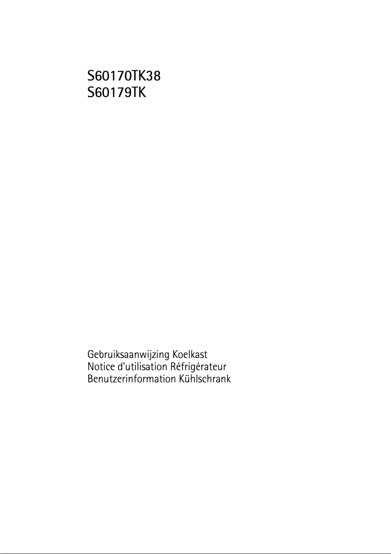 Page n°1 - Manuel utilisateur AEG-Electrolux Santo 60179