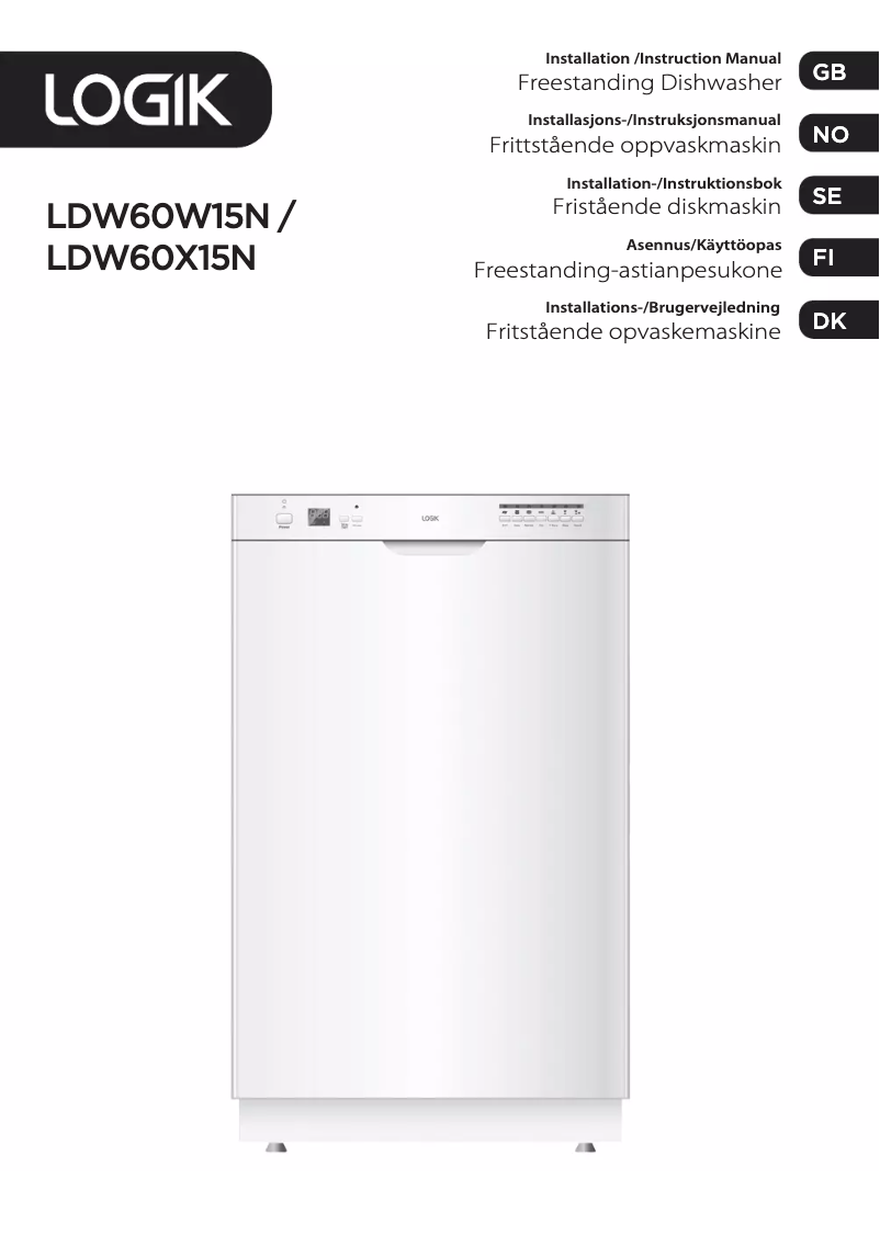 Page 1 de la notice Manuel utilisateur Logik LDW60X15N