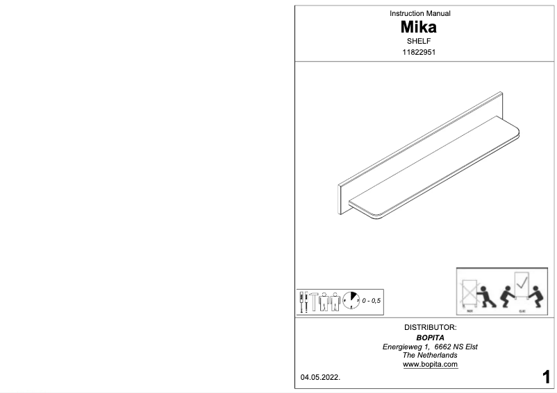 Page 1 de la notice Manuel utilisateur Bopita Mika