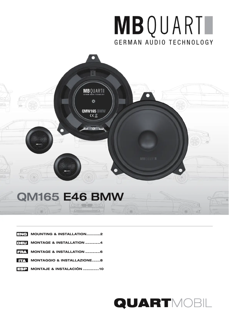 Page n°1 - Manuel utilisateur MB Quart QM165 E46 BMW