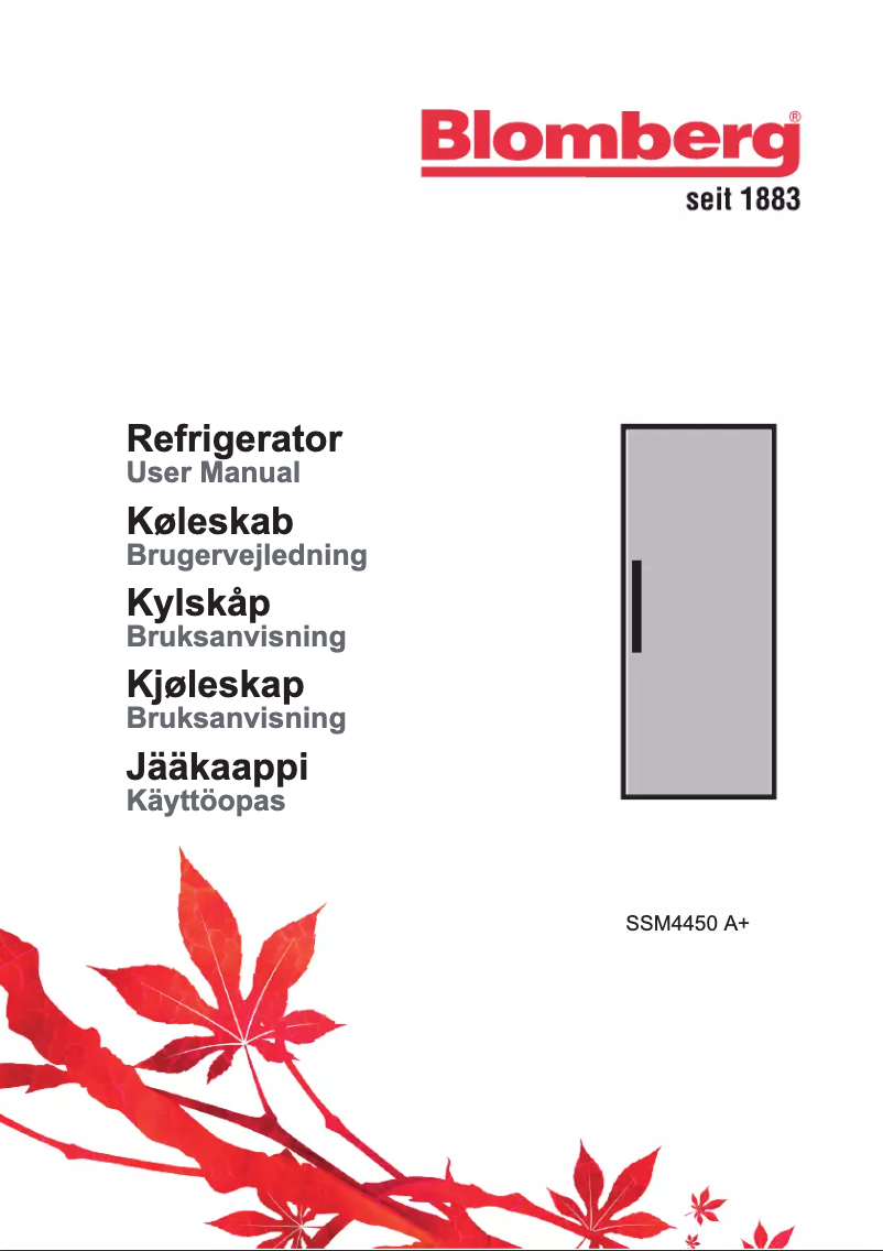 Página 1 del manual Manual de usuario Blomberg SSM 4450 X A+