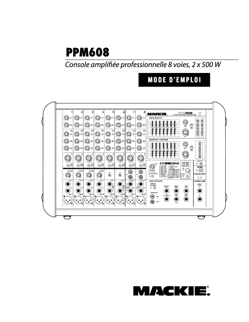 Image de la première page du manuel de l'appareil PPM608