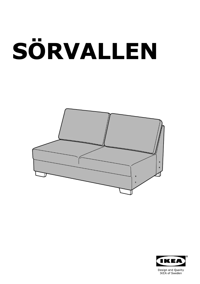 Page 1 de la notice Manuel utilisateur Ikea SÖRVALLEN 804.622.33