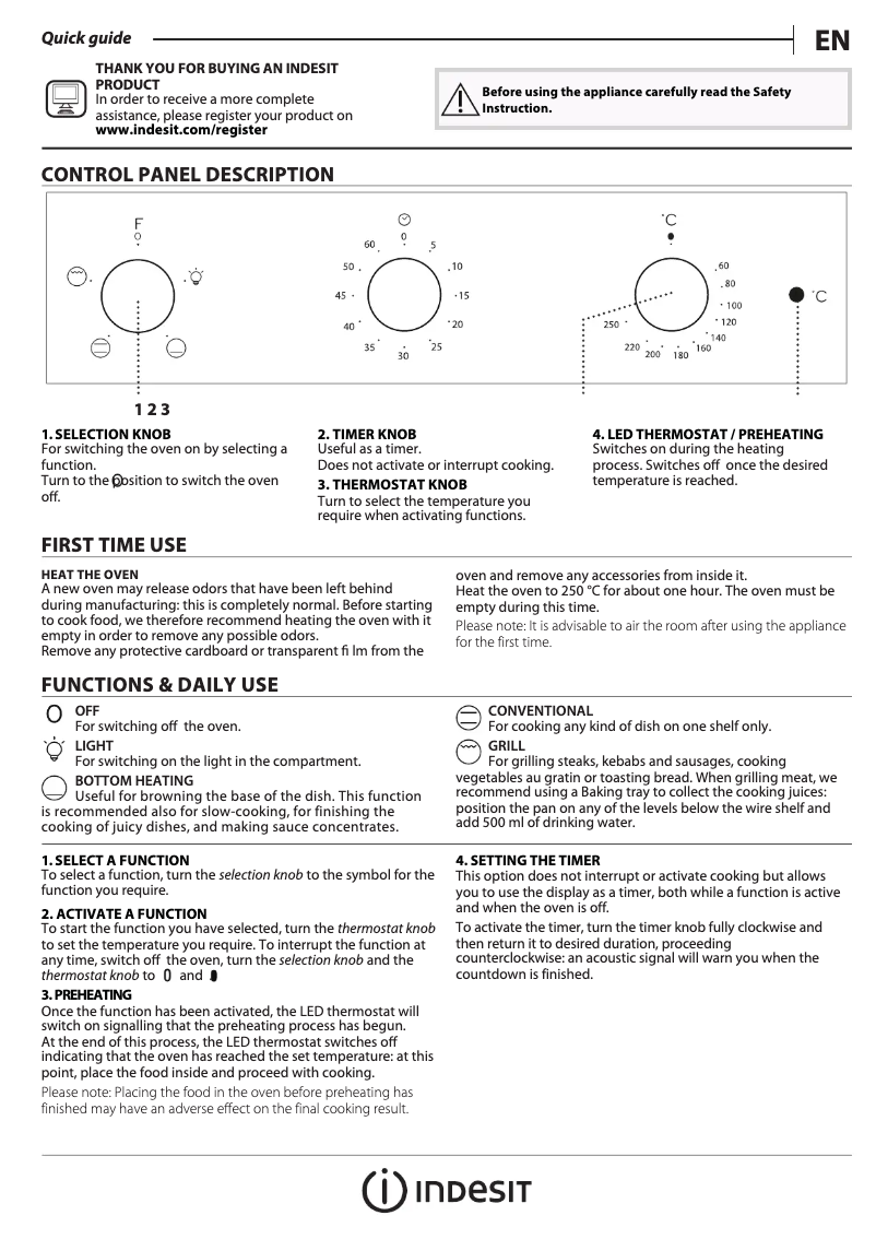 Image de la première page du manuel de l'appareil IFW 6230 WH.1