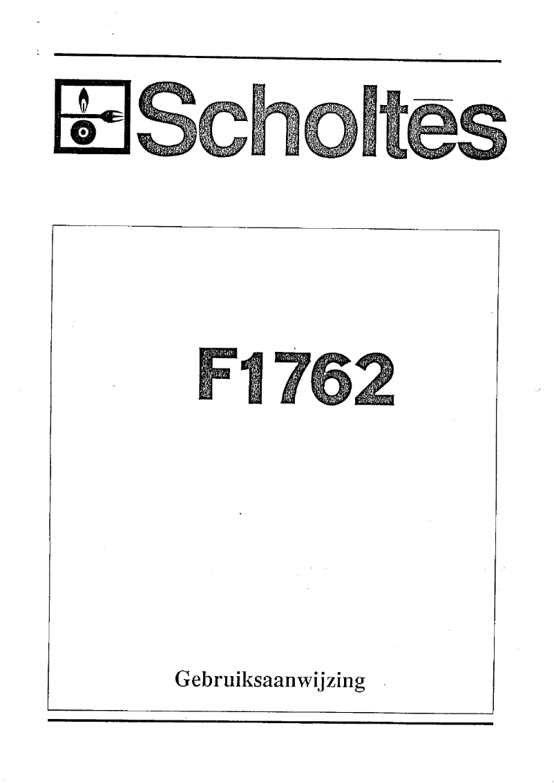 Página 1 del manual Manual de usuario Scholtès F 1762