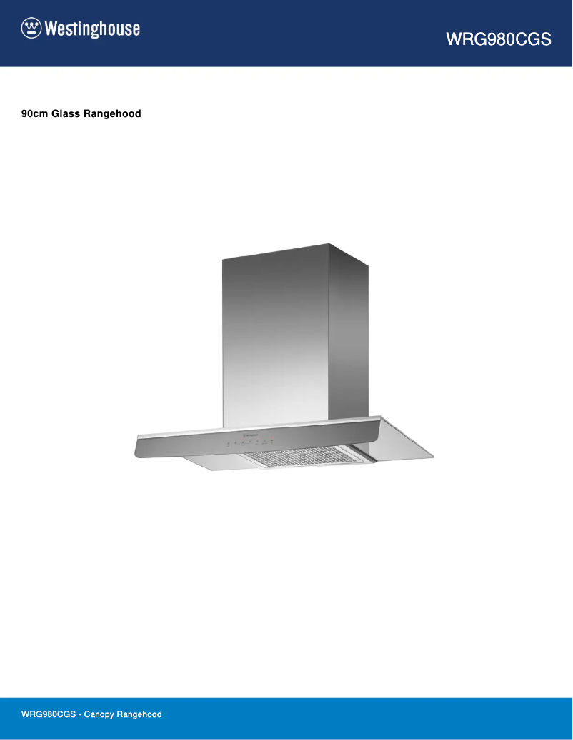 Page n°1 - Fiche technique Westinghouse WRG980CGS