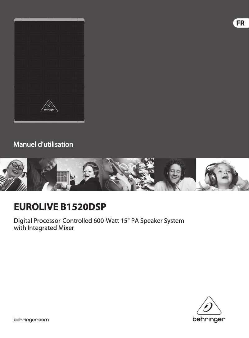 Image de la première page du manuel de l'appareil Eurolive B1520DSP