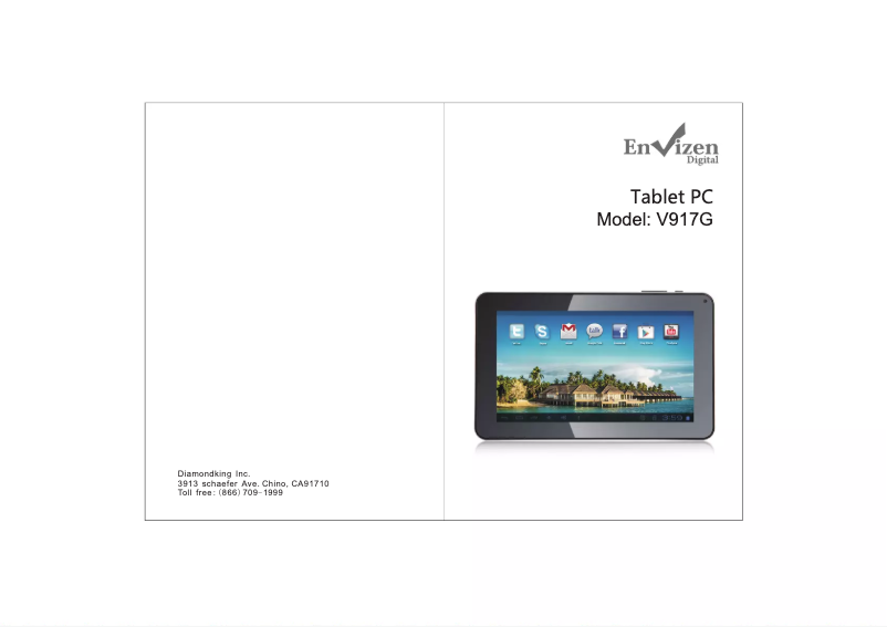Page n°1 - Manuel utilisateur Envizen Digital V917GT
