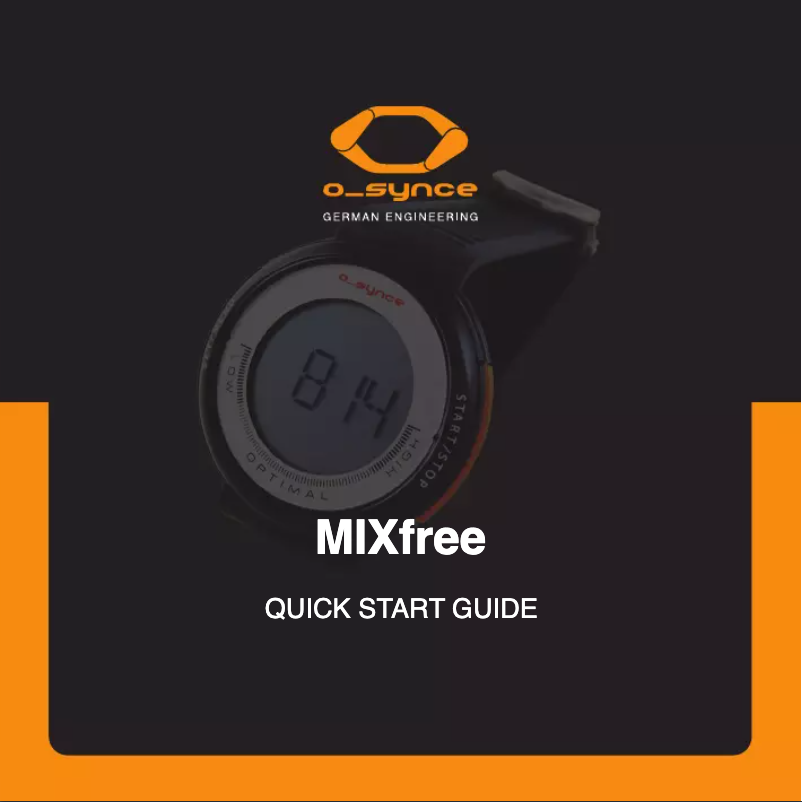 Image de la première page du manuel de l'appareil MIXfree