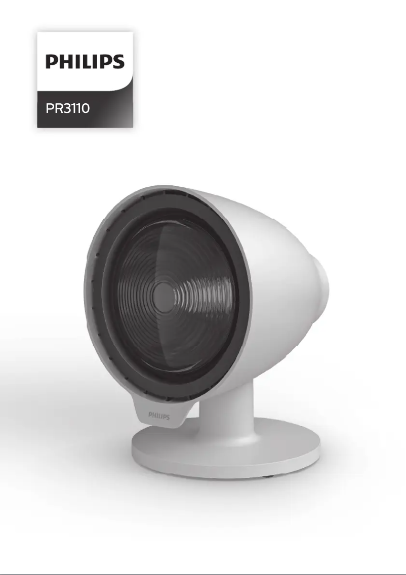 Page 1 de la notice Manuel utilisateur Philips InfraCare PR3110