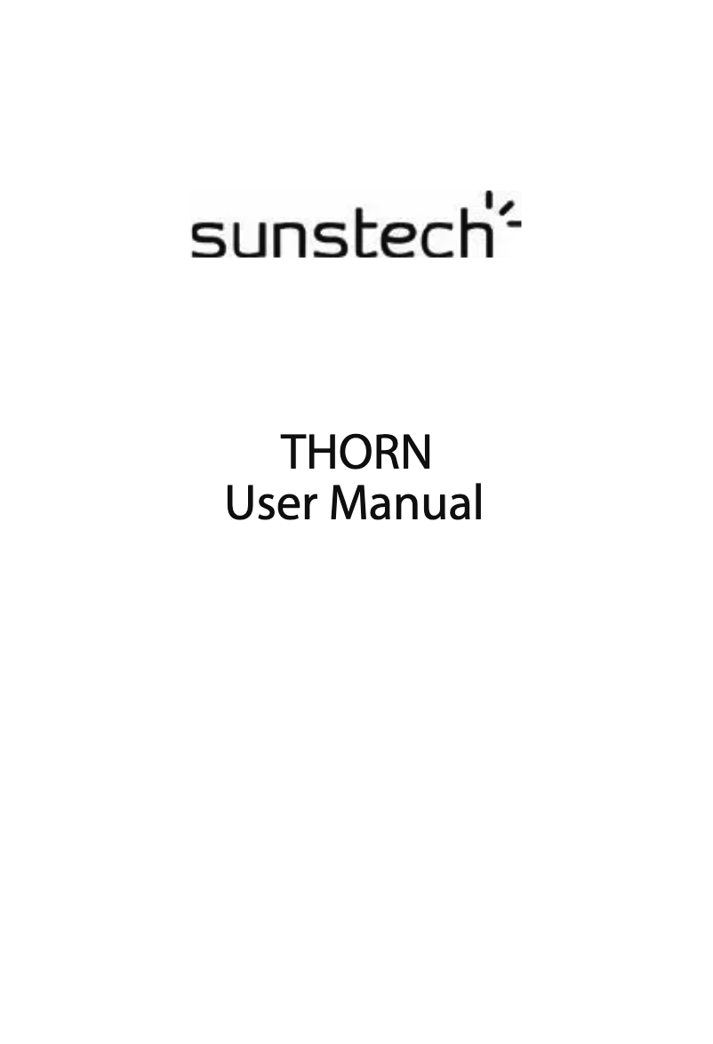 Page 1 de la notice Manuel utilisateur Sunstech Thorn