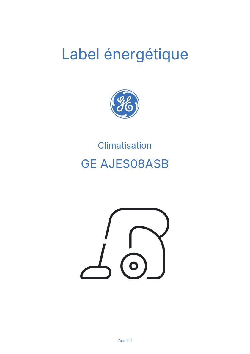 Image de la première page du manuel de l'appareil AJES08ASB