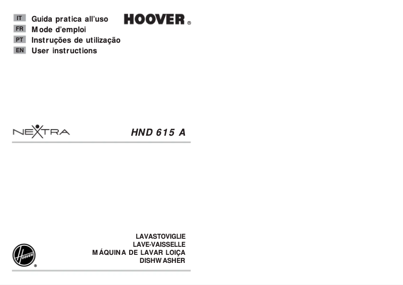 Page n°1 - Manuel utilisateur Hoover HND 615AAL-85