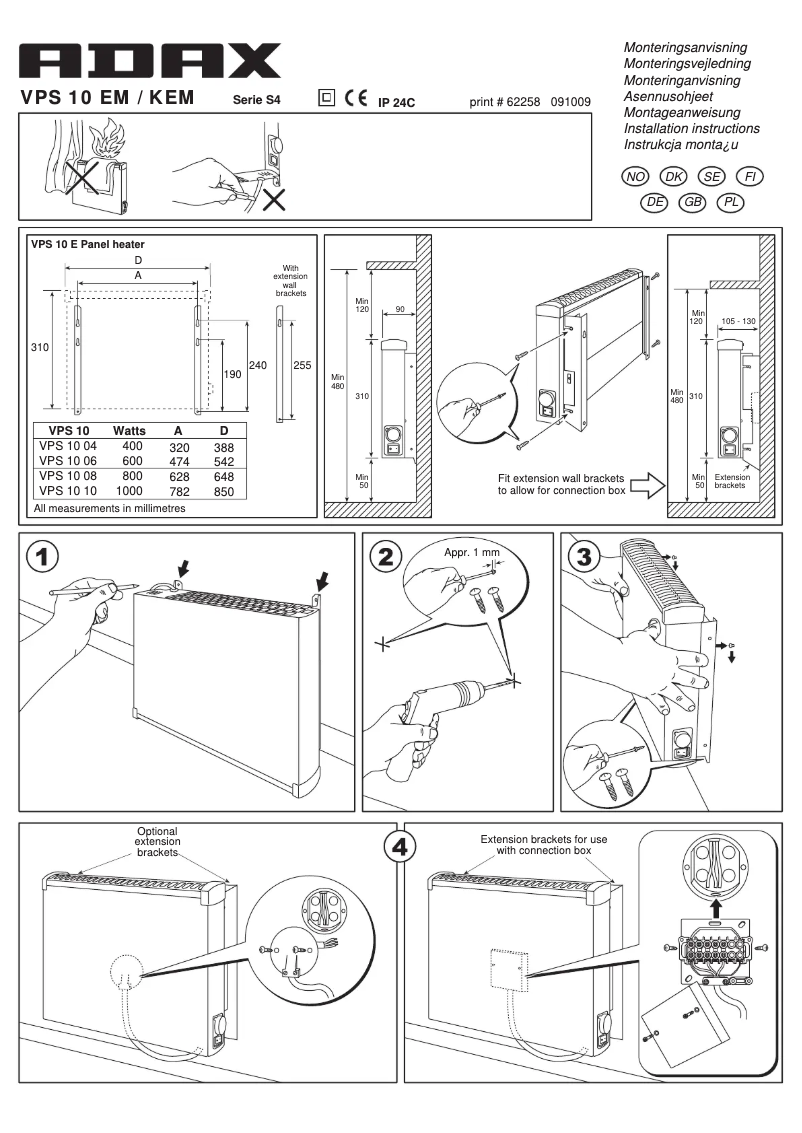 Image de la première page du manuel de l'appareil VPS 10