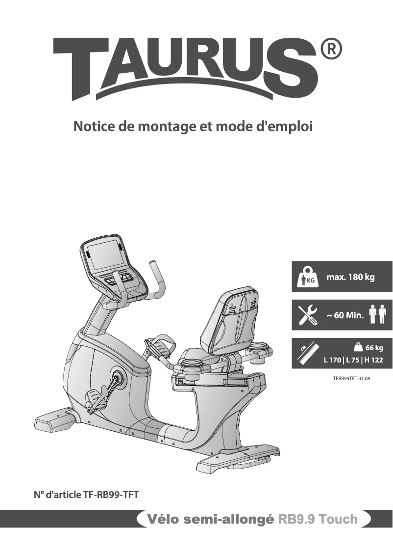 Image de la première page du manuel de l'appareil RB9.9 Touch