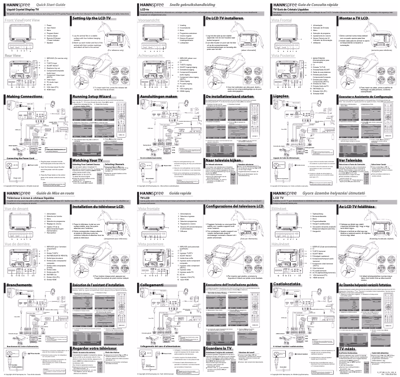 Page 1 de la notice Manuel utilisateur Hannspree ST19B