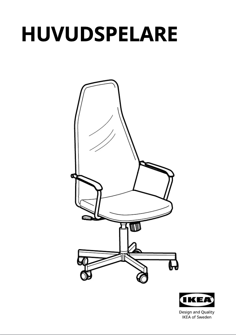 Página 1 del manual Manual de usuario Ikea HUVUDSPELARE 705.076.04