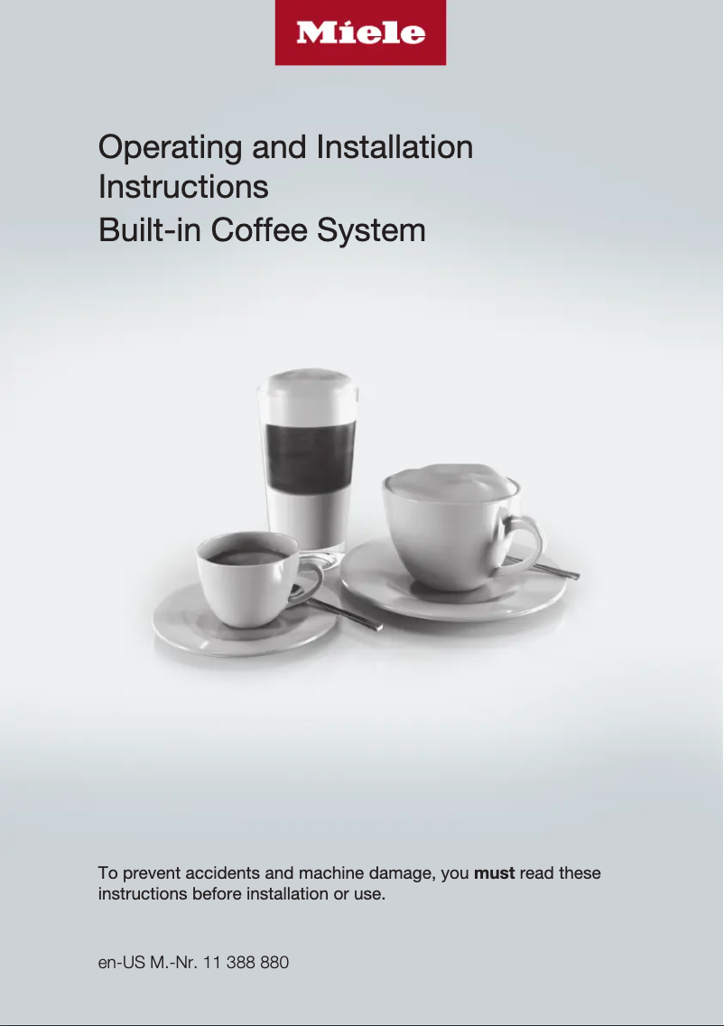 Page 1 de la notice Instructions / montage Miele CVA 7445