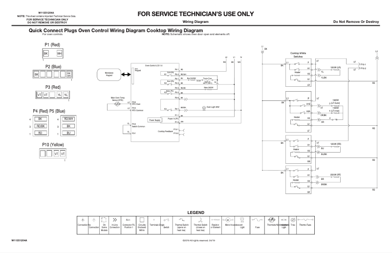 Página 1 del manual Diagrama de cableado Whirlpool WFE320M0JS