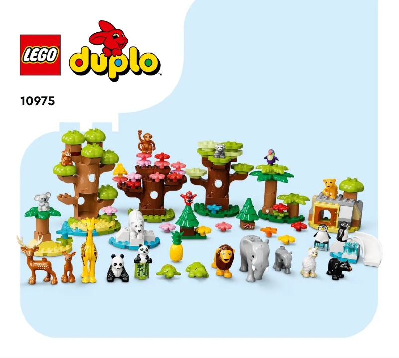 Page 1 de la notice Consignes visuelles Lego Duplo 10975