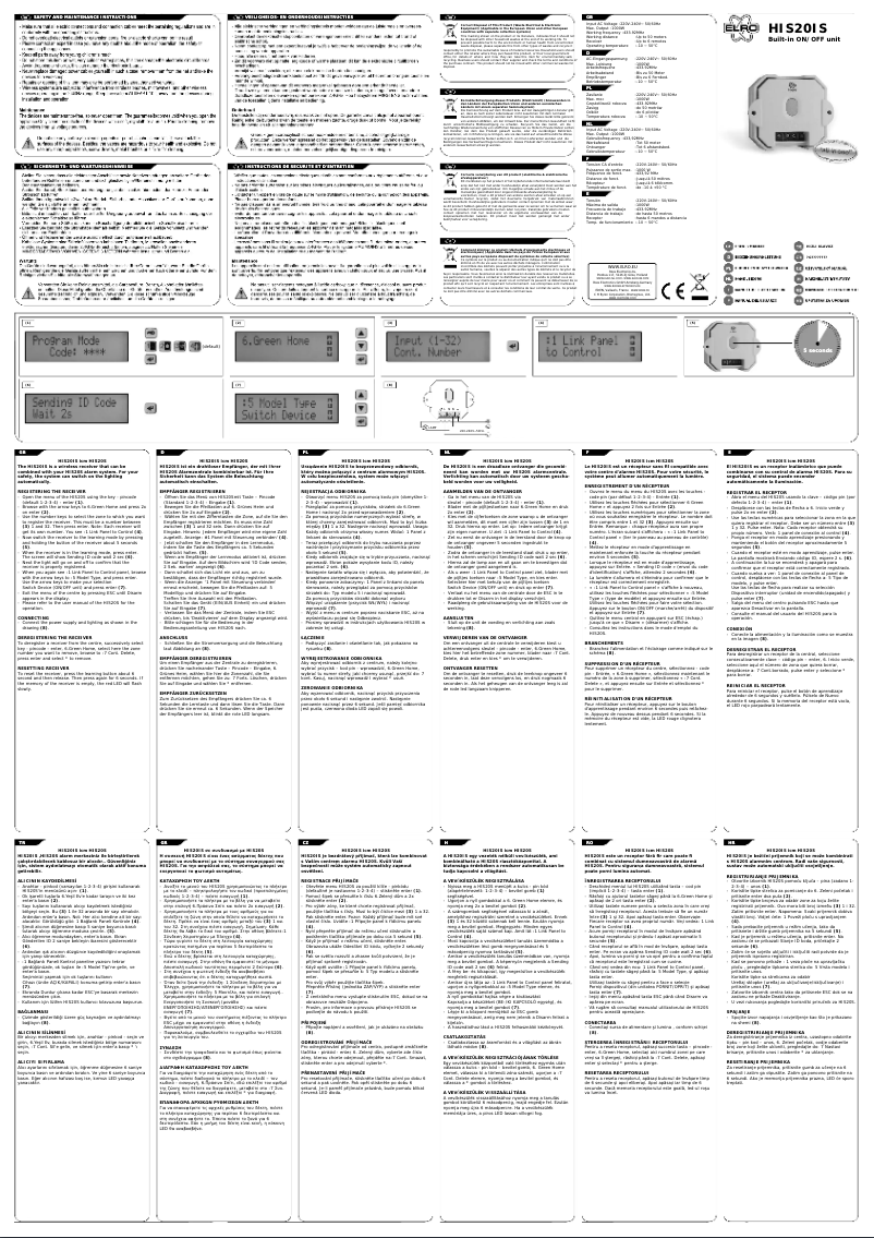Page n°1 - Manuel utilisateur Elro HIS20IS