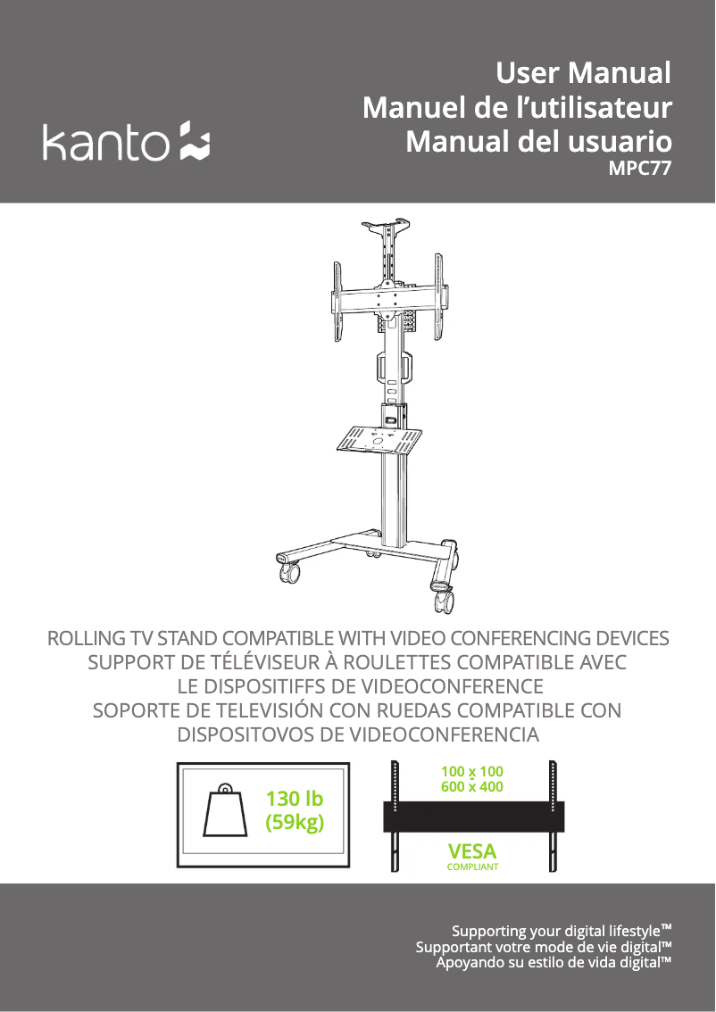 Página 1 del manual Manual de usuario Kanto MPC77