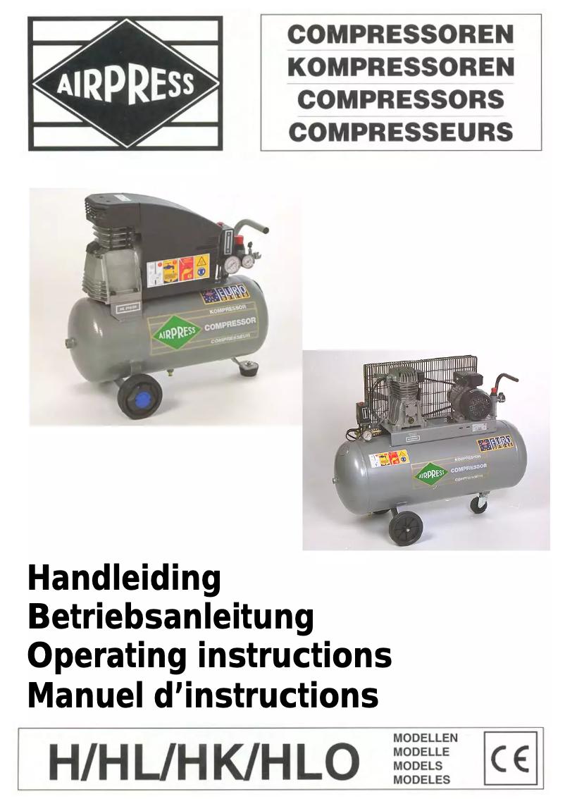 Page 1 de la notice Manuel utilisateur Airpress HLO