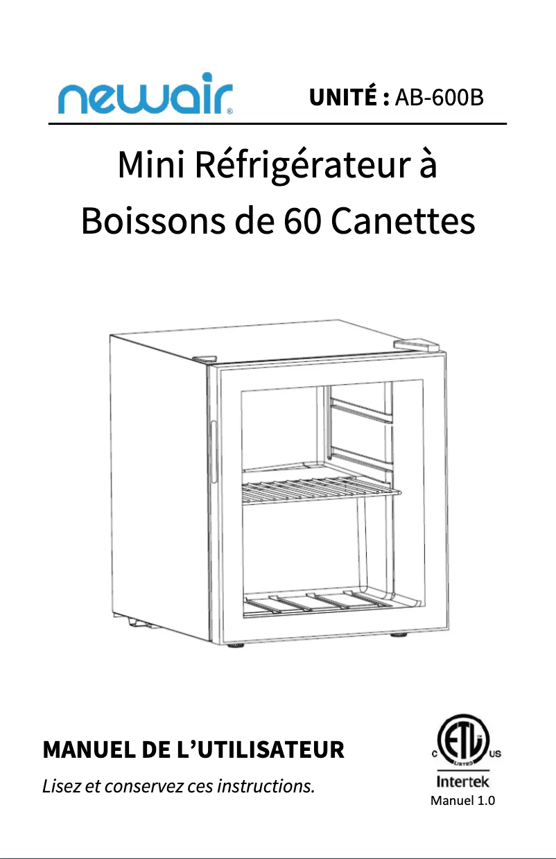 Image de la première page du manuel de l'appareil AB-600B